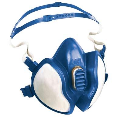 _MASKY Ochrana dýchacích cest / Respirators POLOMASKA 4251, 4255, 4277 F2003 F2004 F2005 polomaska, účinná a pohodlná ochrana proti plynům, výparům a částicím, 2 velké uhlíkové filtry pro dosažení