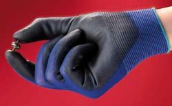 _GLOVES RUKAVICE - Máčené / Gloves - Dipped HYFLEX ULTRA-LITE 11-618 A6005 úplet z modrého nylonu,