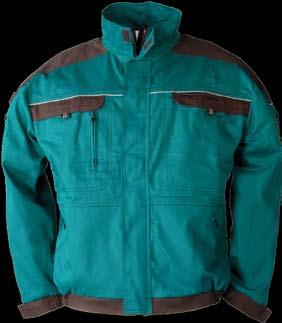 PRACOVNÍ ODĚVY / Workwear COOL TREND COOL TREND 102 _CLOTHES Prodloužené / Extended H8103 montérková blůza zelená, nadstandardní kvalita materiálu, dvě horní kapsy na suchý zip, jedna menší kapsa na