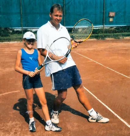 Na tréningu. Jeseň 2000.