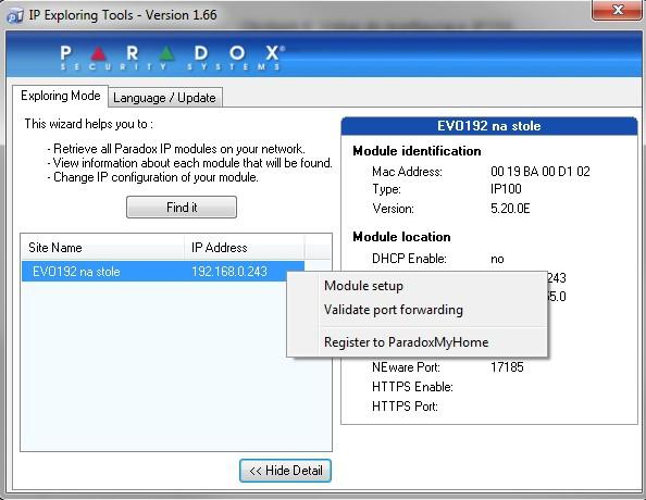 Někteří poskytovatelé internetového připojení blokují port 80, proto umožňuje modul IP150 změnit tento port.