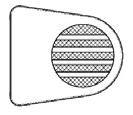 Interiérové látkové rolety Interiérová roleta Larra 30, Larra 30 s montážním profilem Bočnice Bočnice typ 1 (BT1) Bočnice typ 2 (BT2) - jednodílná bočnice s logem prolisovaným v plastu - vícedílná