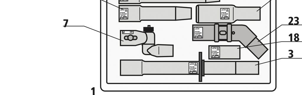 .NS stavitelná úhlová spojka SRW V NS plochý vysávací nástavec FS 55 NS adaptér