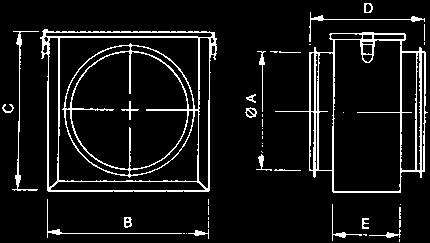 Příslušenství Filtry, filtrační kazety MFL filtrační kazeta EU 3 (nebo G4) pro kruhové potrubí obsahuje standardní filtr EU 3 (G4) je vyrobena z galvanizované oceli s gumový m těsněním pro připojení