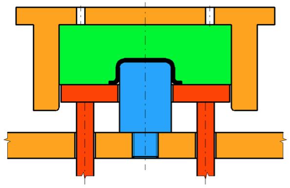 Pryžové bloky ve skříni jsou z důvodu menšího opotřebení tvořeny více vrstvami nad sebou a celková výška by měla být trojnásobná oproti hloubce výtažku.