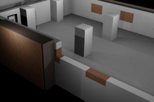 10 Detailní náhled použitého materiálu v zobrazení 3D (typ 2) Spolupráce s obcí a nasmlouvání prací s vybranými firmami Výsledky projektování budou plně využity v případě mimořádné nebo krizové