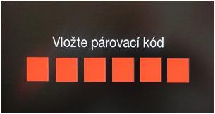 Takto vygenerovaný párovací kód pak zadejte pomocí dálkového ovladače do vašeho spuštěného set-top-boxu, který zadáte pomocí ovladače od set-top-boxu na obrazovce TV a potvrdíte na ovladači tlačítko