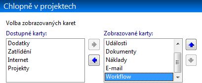 pro které chcete založit tabulky Workflow. Vzniknou dva nové datumové dodatky u projektu Datum začátku a konce a kompletní tabulka Workflow.