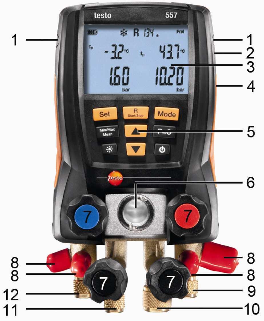 Rozsahy měření (rozlišení měření): Měření tlaku: - 100 až 5000 kpa (1 kpa) - 0,1 až 4 MPa (0,001 MPa) - 1 až 50 bar (0,01 bar) - 14,7 až 725 psi (0,1 psi) s přesností ± 0,5% Vakuum: - 1 až 0 bar / -