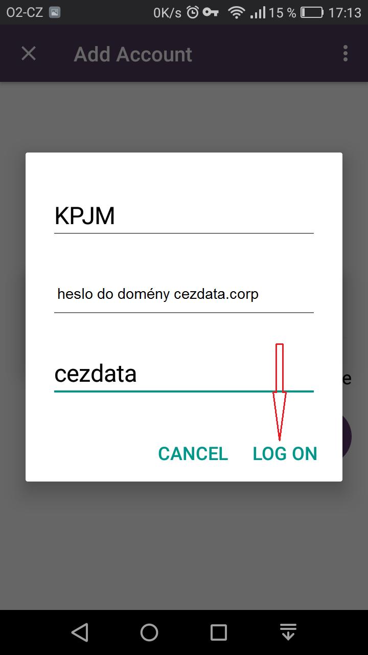 e) potvrďte důvěru (Trust) pro CITRIX.CEZDATA.