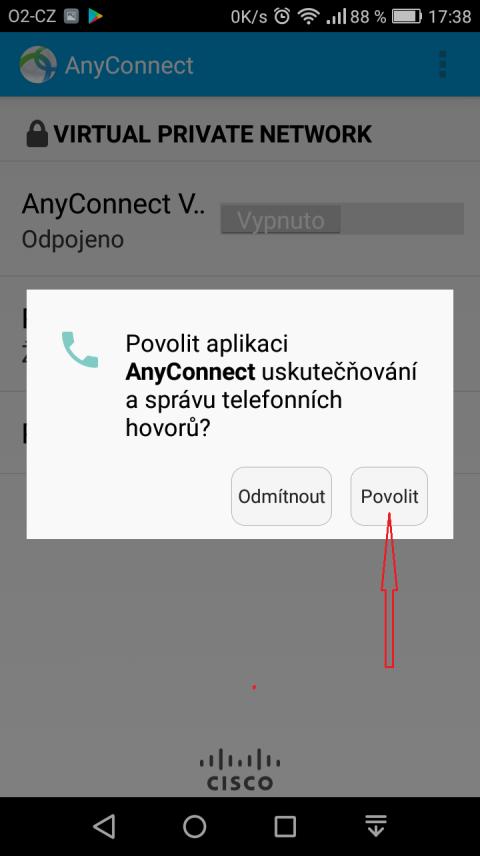 3 Spuštění Cisco AnyConnect, Citrix Receiver a VD Pracovat vzdáleně s korporátními aplikacemi z mobilního zařízení s operačním systémem Android lze