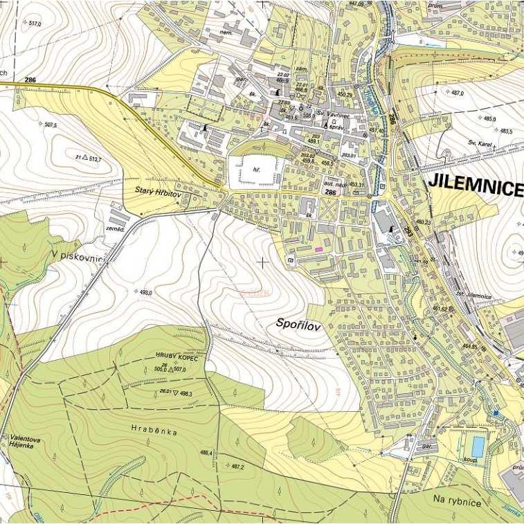 3. SITUOVÁNÍ ZÁMĚRU Situace Předmětná kotelna (vyznačený obdélníček)