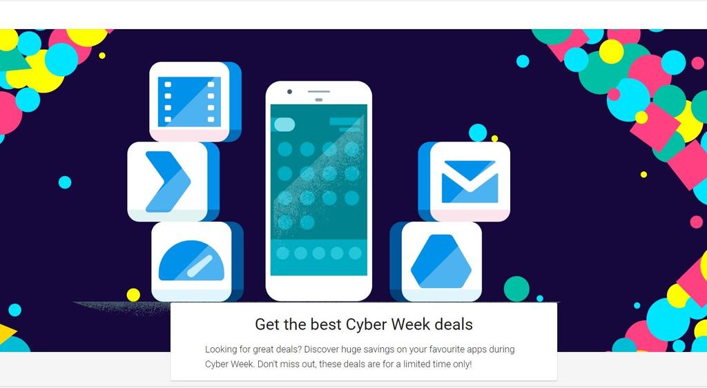 CYBER WEEK Speciální akce obchodu Google Play na herní