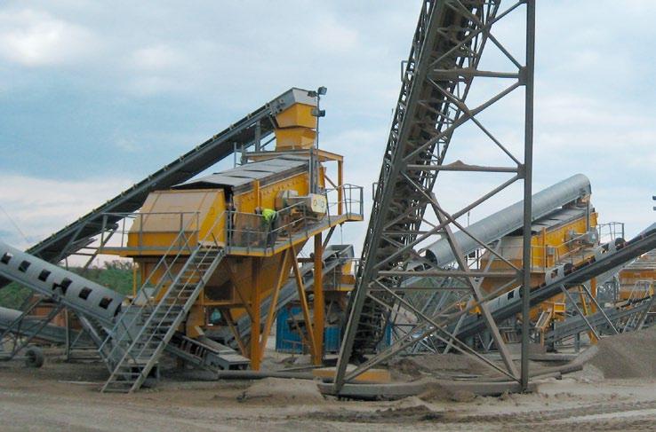 8 8 Jednopodlažní vibrační třídiče písku a štěrku Single-deck vibratory screens for sand