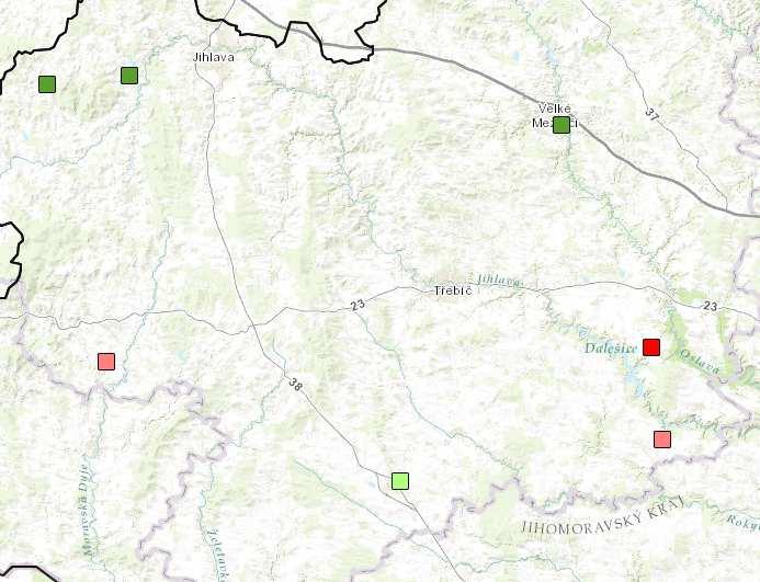 3.1.2 Okolní srážkoměrné stanice Mezi okolní srážkoměrné stanice patří jak profesionální stanice Českého hydrometeorologického ústavu tak i jedna stanice amatérská na Základní škole Kpt.