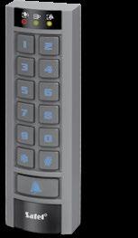 INT-SK-GR Bloková klávesnice ovládání jednoho bloku systému spouštění klávesových poplachů TÍSEŇ, POŽÁR A POMOC LED kontrolky zobrazují stav bloku, ke kterému je klávesnice přiřazena akustická