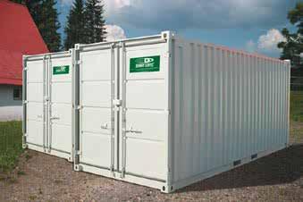 Všechny typy kontejnerů mohou být vybaveny na přání zákazníka bezpečnostním zámkem, regálovým systémem, elektroinstalací s osvětlením, absorbérem vlhkosti a kancelářským nábytkem.