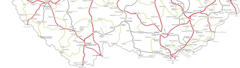 Regionální dráhy - 40 % železniční sítě - cca 5,5 % dopravních výkonů v osobní dopravě - cca 2,6 % dopravních výkonů v