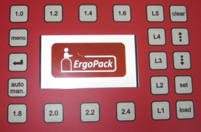 1,6 m), v režimu automatického nastavení se zobrazí auto detect (automatická detekce). Důležité : u páskování palet v š.