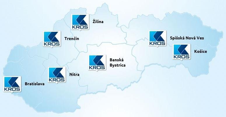 2. ZÁKLADNÉ IDENTIFIKAČNÉ ÚDAJE Obchodné meno: KROS, a. s. Sídlo: A. Rudnaya 21 010 01 Žilina Dátum vzniku: Právna forma: 1995 (od 6. 9. 1995 do 31. 12. 2006 ako KROS s. r. o.