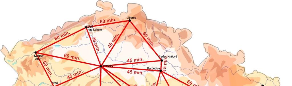 2. Cestovní doby pro zajištění konkurenceschopnosti železnice Již v roce 1973 vydala Mezinárodní železniční unie (UIC) řídící plán evropských železnic budoucnosti, kde byly stanoveno mj.