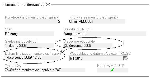 Kontrola v levém sloupci. Pokud je kontrola v pořádku, stiskem tlačítka Finalizace MZ/MH se uzamkne.