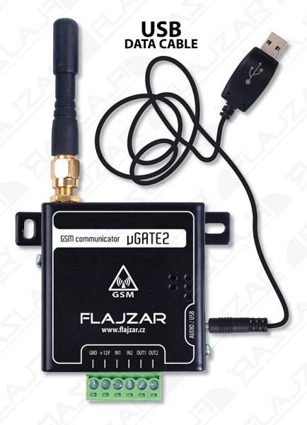 FLAJZAR μgate 2 (microgate2) (miniaturní GSM komunikátor s podporou PC konfigurace) aktualizován 12.1.2011 s možností rozšíření ovládání až ze 128 čísel (viz. str.
