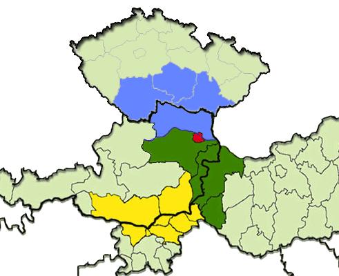 4. Územní vymezení projektu Jak již bylo zmíněno v části teoretické, projekt vznikl v Dolním Rakousku.