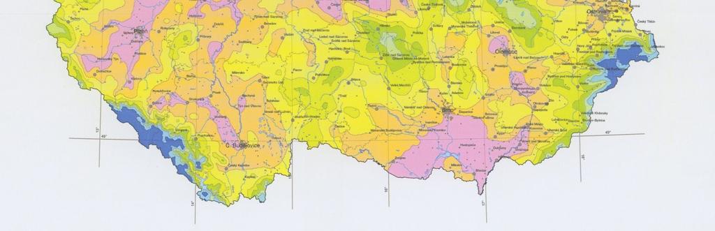 2% kvantil ročních maxim tíhy sněhu doba návratu 50 let na území ČR se rozlišuje celkem osm oblastí, I až VIII, které jsou uvedeny v Mapě sněhových oblastí ČR Obr.