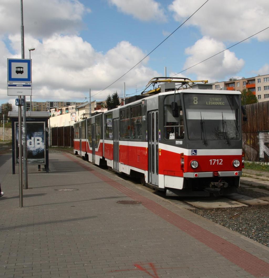 tramvajová obratiště úvrať Úvrať obratiště zabírá