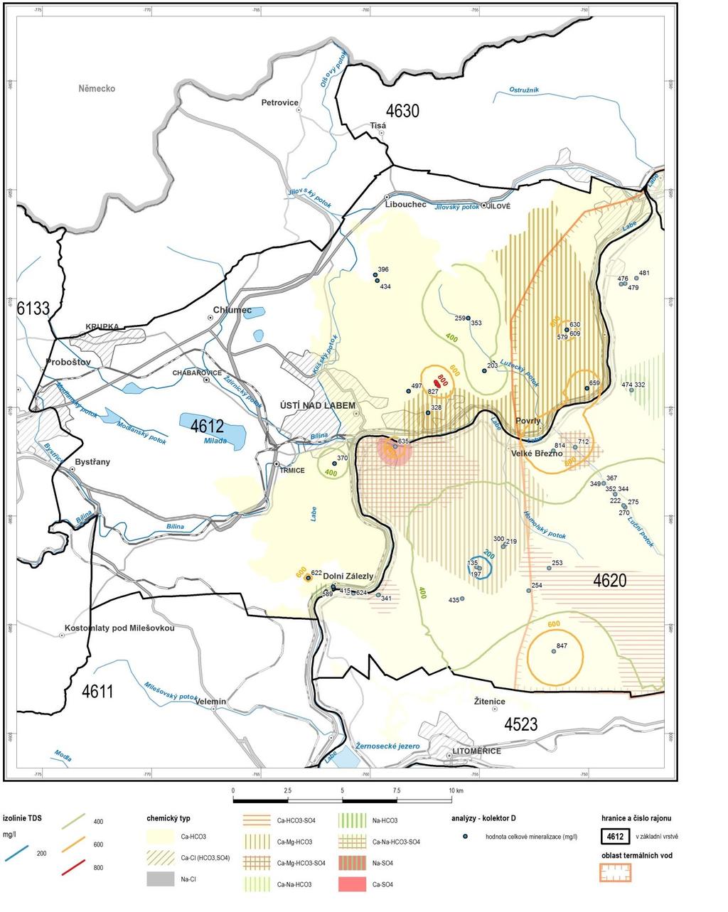 Obrázek 4-36 Celková mineralizace (TDS) s