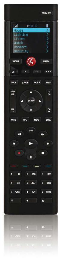 Používání dálkového ovladače Pomocí dálkových ovladačů systému Control4 (SR-150 a SR-260) můžete snadno ovládat systém Control4 na televizní obrazovce nebo přímo na displeji ovladače.