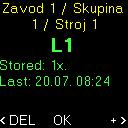 se další obrazovka. Pro uložení všech naměřených dat stiskněte OK.