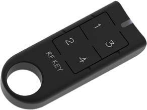 RF KEY 4 tlačítkový ovladač - klíčenka 13 RF KEY/W RF KEY/B Klíčenka slouží k ovládání spínačů a stmívačů (světel, závor, vrat, žaluzií ).