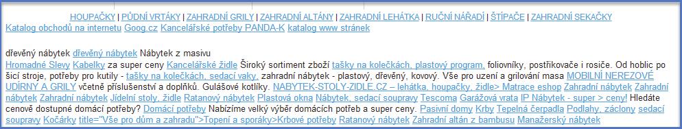 Příklad z praxe: Pokud na svém e-shopu prodáváte například pneumatiky, pak určitě bude mít nějaký smysl odkazem doporučovat pneuservis vašeho kolegy, který zařídí rychlé a levné přezutí vámi dodaných