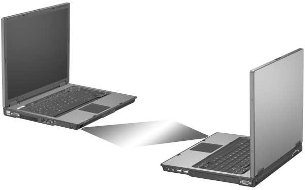 Hardwarové součásti P ipojení za ízení s infračerveným p enosem (pouze u vybraných model ) Notebook je kompatibilní se standardem IrDA (standardně 4 Mb/s) a může komunikovat s dalšími zařízeními