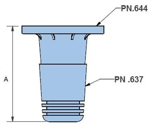 644-1 Polypropylenová (PP) 70mm nastavitelná noha s pozinkované oceli