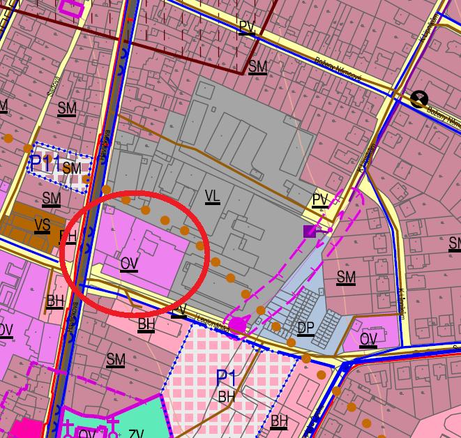 Prověřit návrh spočívající ve změně využití plochy občanského vybavení OV, sestávající z