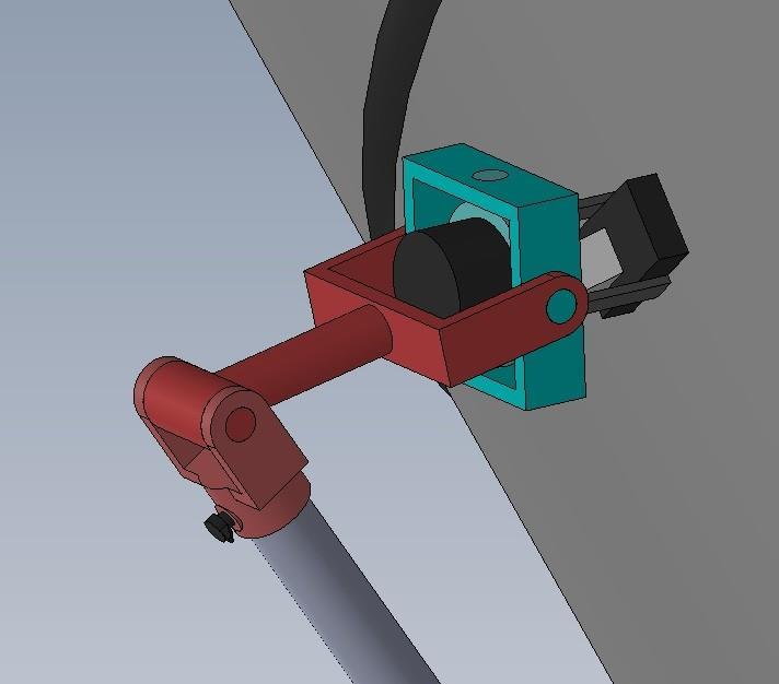 Manipulátor je připevněn na potrubí s obvodovým svarem. UZ sonda Obrázek 1.