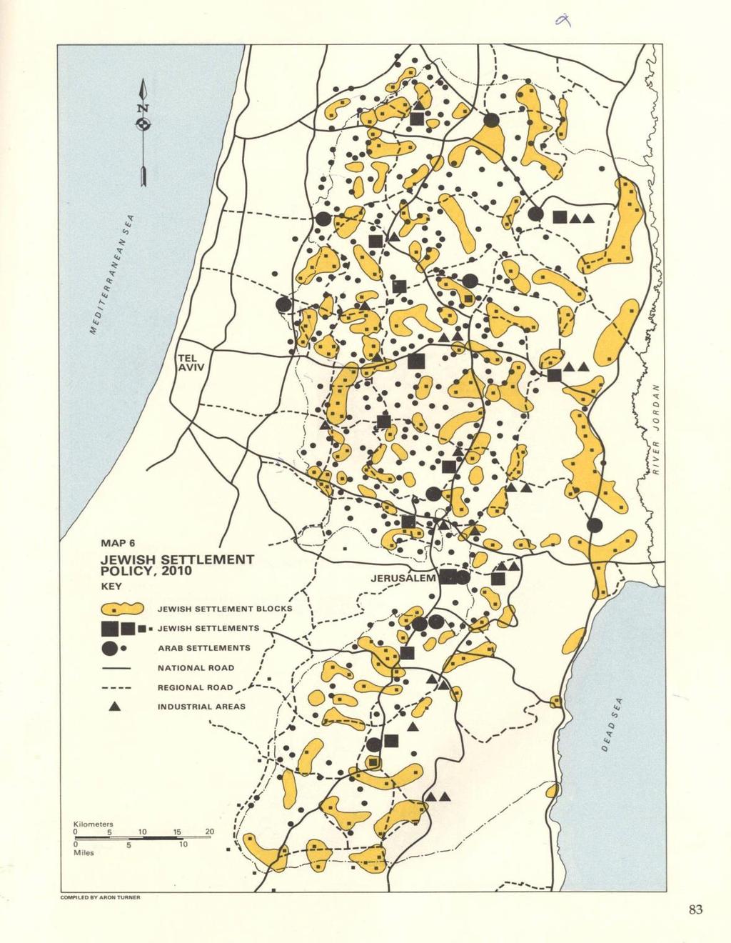 10) Židovské osady na Západním břehu stav v roce