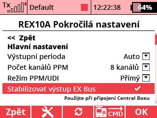 9. Multikoptéra: Přidána podpora pro rámy typu X8. 10. Nová dostupná pozice přijímače: Otočeno o 270 v ose zatáčení. Úpravy: 1.