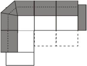 57-108* Prvky jsou tvořeny z následujících jednotlivých WALLFREE a standartních elementů: 3-sed sestává z: 2x 1,5-sed (ŠS 82 cm) + područka levá/pravá 2,5-sed sestává z: 2x 1,5-sed