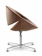 Galaxy K-N4 comes with a typical chrome-plated four-leg base, Galaxy F01-N4 is a swivel chair with a flat disc base and Galaxy F30-N6 features a four-star polished aluminium base furnished with