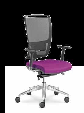 The backrests are upholstered in transparent selfsupporting mesh, and some chairs also come with backrests upholstered in the fabric of your choice.
