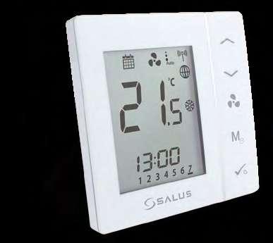 jednotka Modul FC600-M 0-10V je určen pro fan-coilové jednotky řízené signálem 0...10V. Je doplněním hlavního termostatu SALUS FC600.