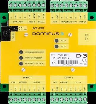 5. Vstupně-výstupní moduly 5.2 Dveřní modul Dveřní modul Modul je určen pro obsluhu dveří systému EKV v rámci řešení s ústřednou Dominus3.