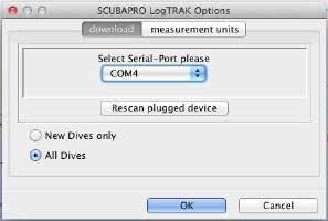 6.2 Úvod do aplikace LogTRAK od SCUBAPRO LogTRAK je softwarová aplikace, která umožňuje počítači M2 komunikovat s počítačem s operačním