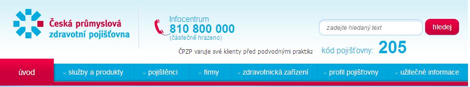 b) Na hlavní www stránce ČPZP - http://www.cpzp.cz - mezi důležitými odkazy vybere Elektronická přepážka.