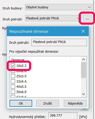 Novinky pro CADKON TZB Výpočty vody a cirkulace Nová možnost provádět výpočet pouze páteřní sítě, kde je konec určen bytovým vodoměrem.