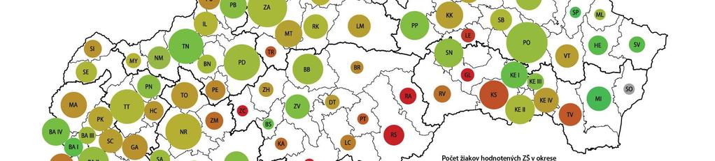 Tab. 1b: Regionálne rozdiely vo výsledkoch žiakov ZŠ (priemerné skóre podľa krajov) poradie kraj počet škôl počet žiakov priemerné skóre rozdiel od priemeru SR 1. prešovský 97 41539 5,06 0,14 2.